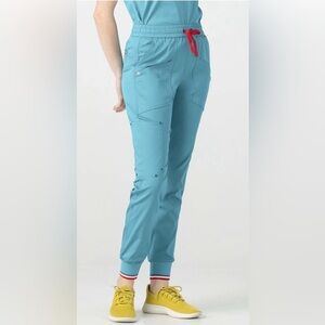 Mediclo TENCEL Catalina‎ ‎Jogger Scrub Pants Island Blue Size Small Pockets